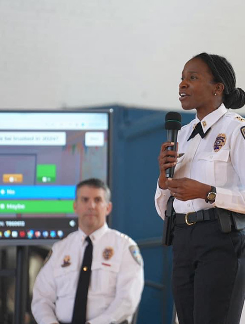 BRPD Speaking at high school event